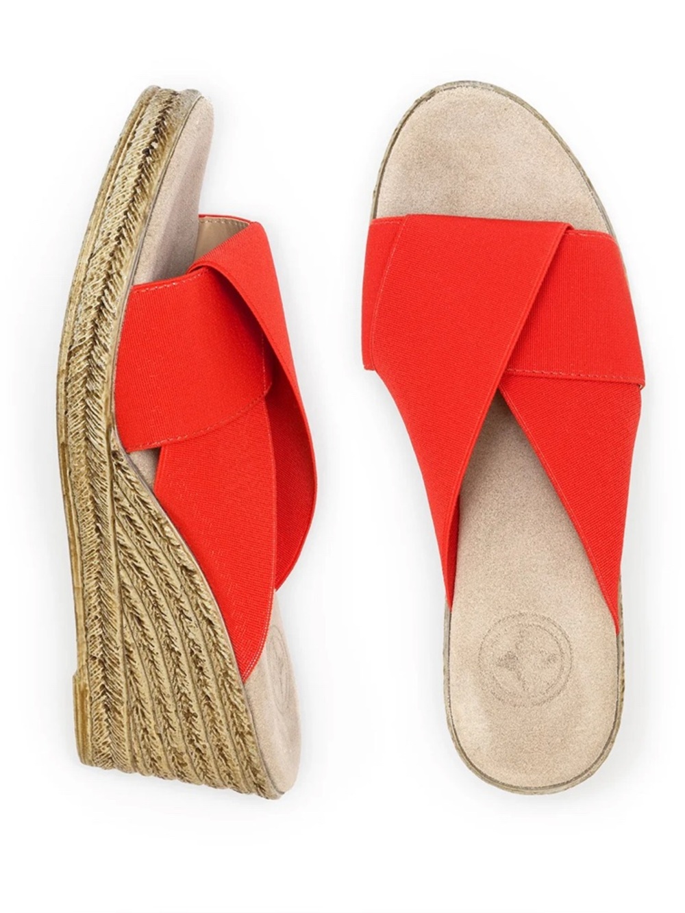 Charleston Shoe Company Porter Platform Espadrille Wedge Sandal in Pimiento Sz 8